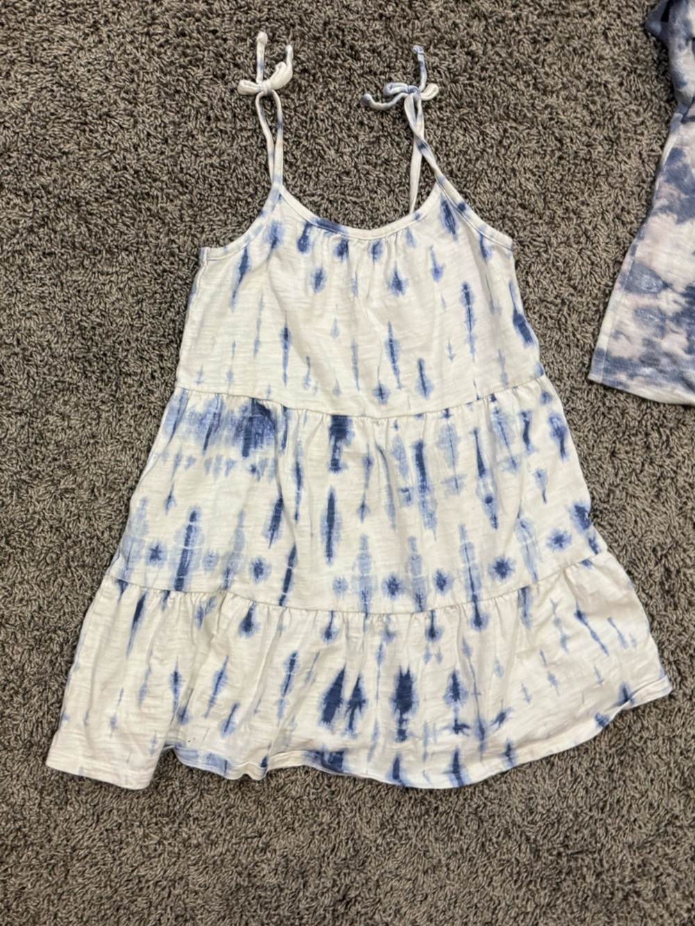 GAP Blue and White Tie-Dye Hooded Top - Picture 8 of 11